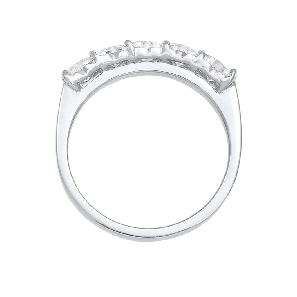 Silber - Elli | Ring Herz | Zirkonia ( Weiß ) | 925er Sterling Silber