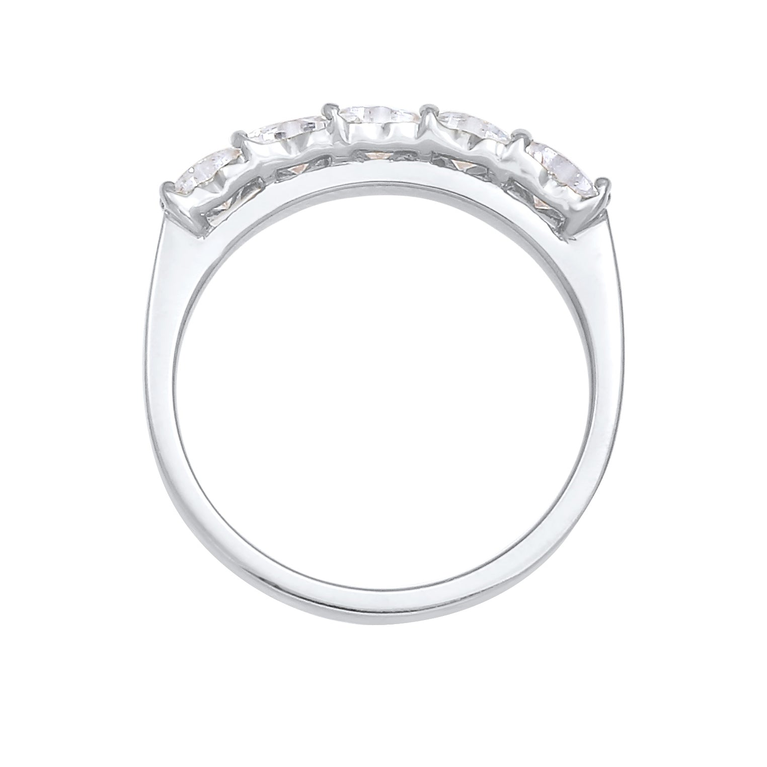 Silber - Elli | Ring Herz | Zirkonia ( Weiß ) | 925er Sterling Silber