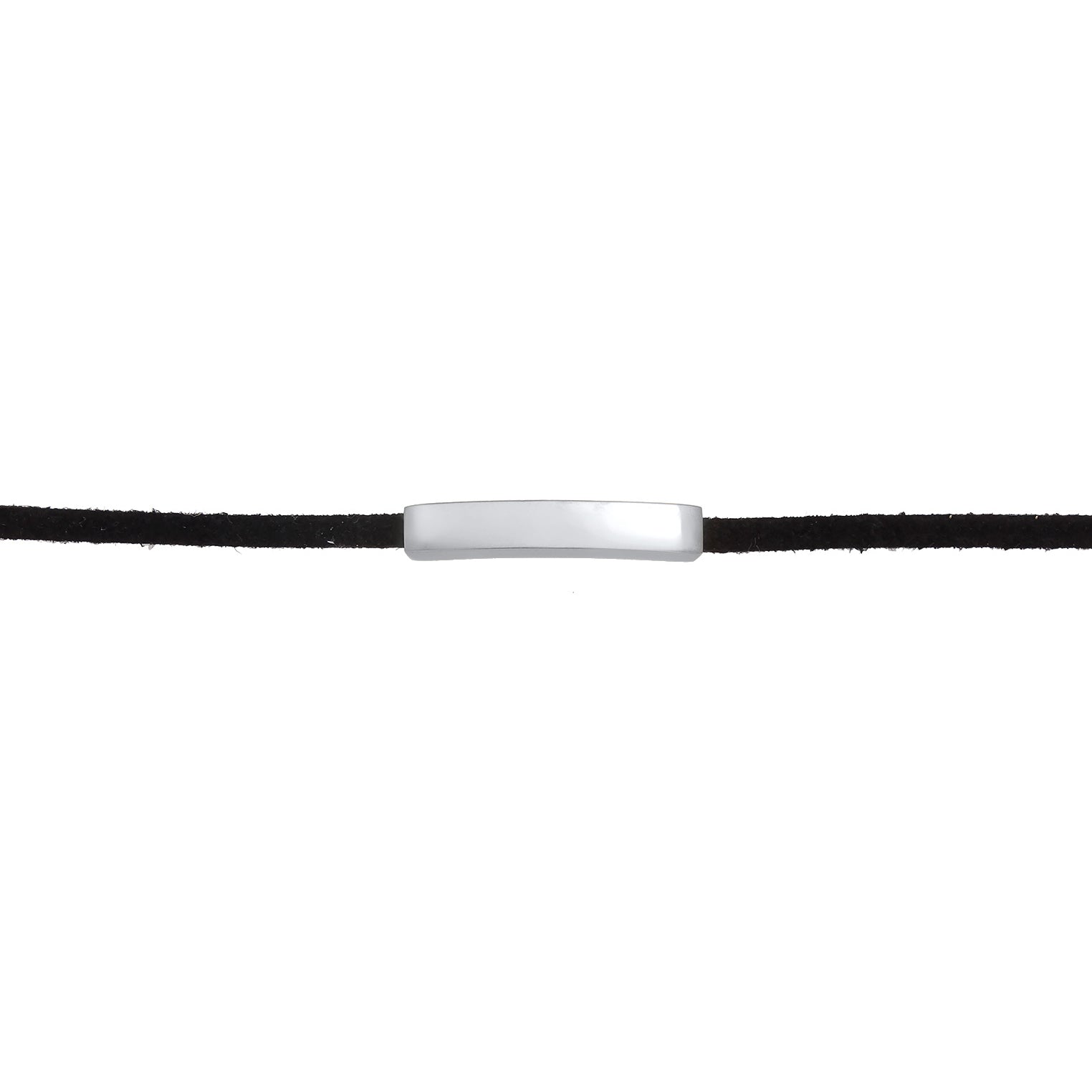 Silber - Elli | Choker | Kunstleder | 925er Sterling Silber