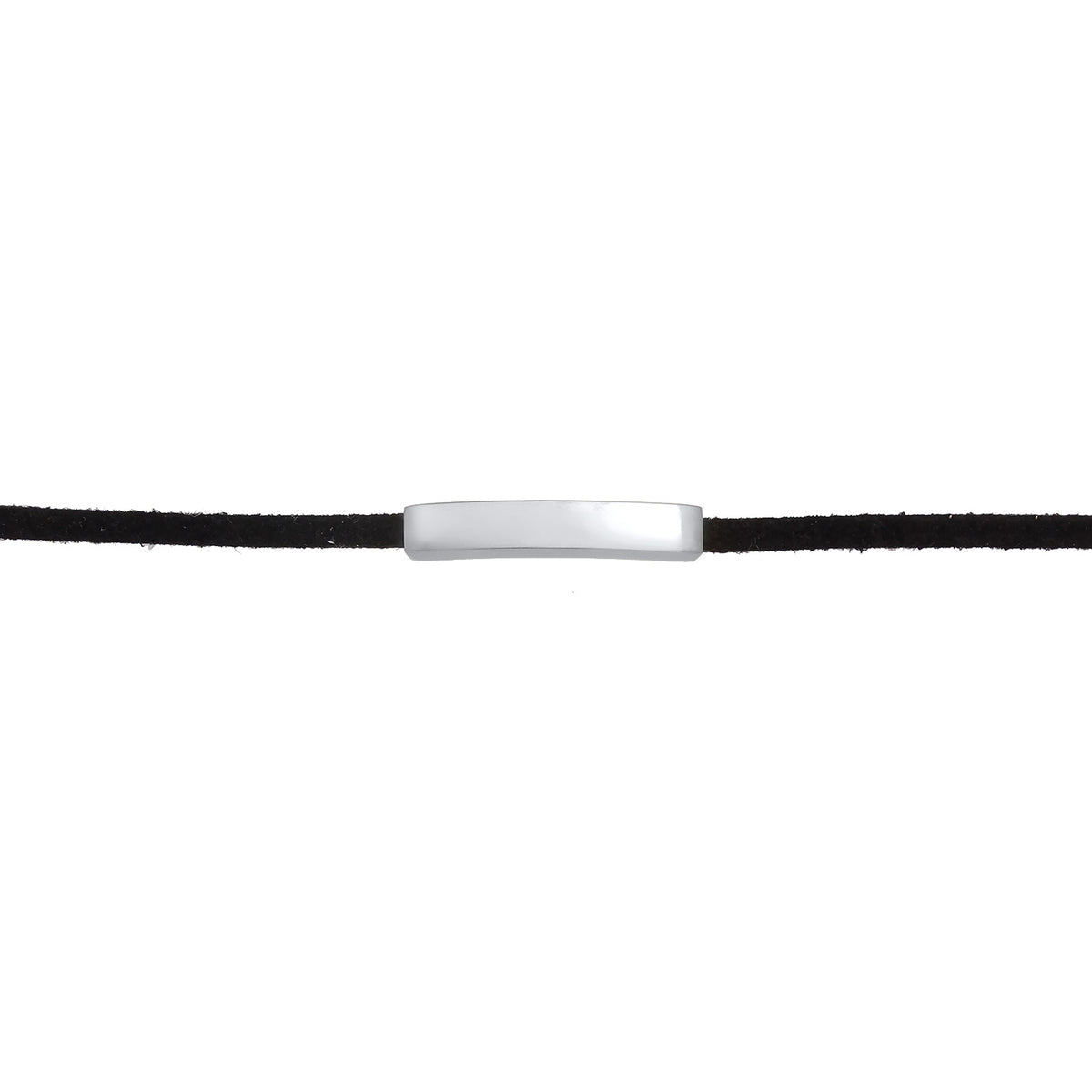 Silber - Elli | Choker | Kunstleder | 925er Sterling Silber