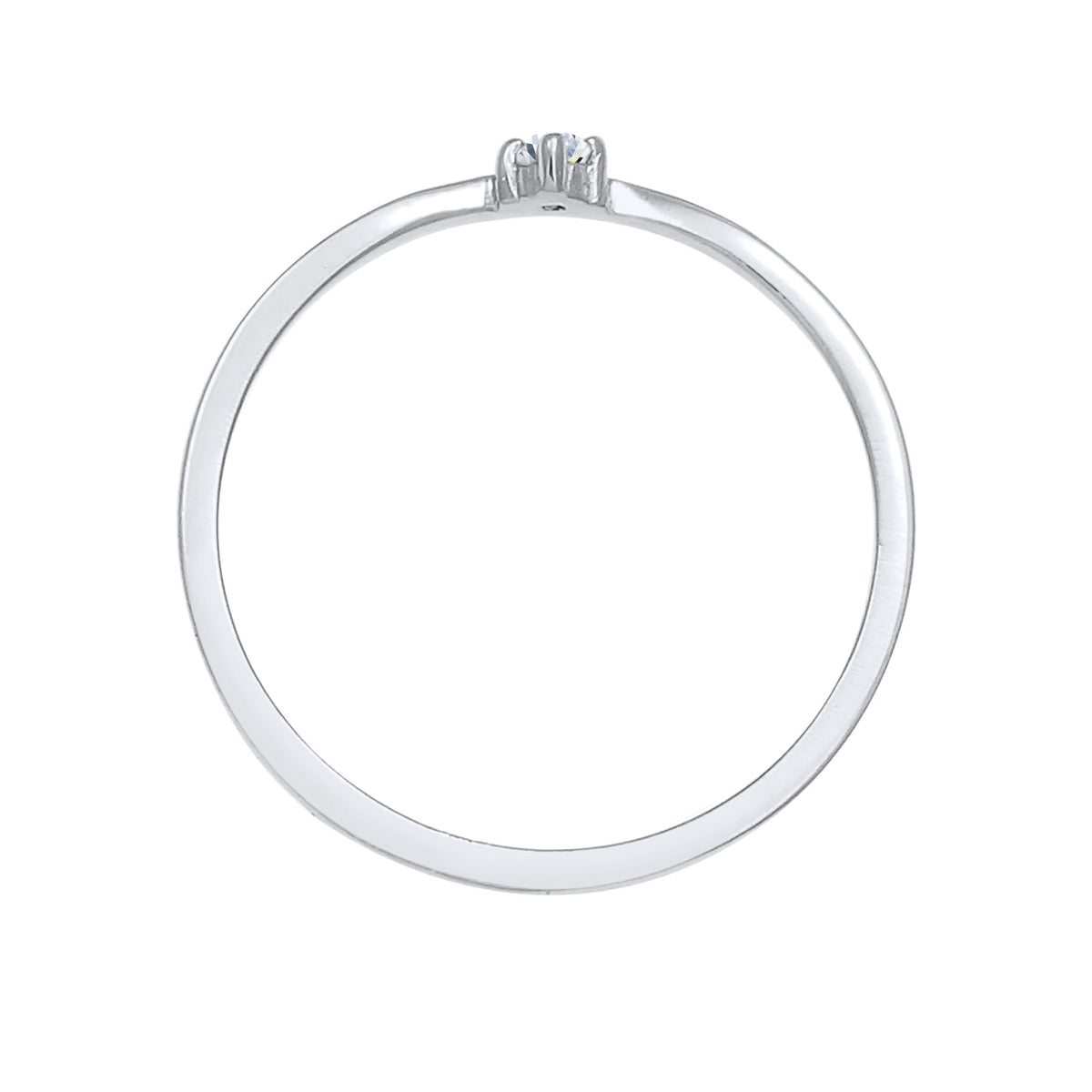 Silber - Elli DIAMONDS | Verlobungsring | Diamant ( Weiß, 0,03 ct ) | 925er Sterling Silber