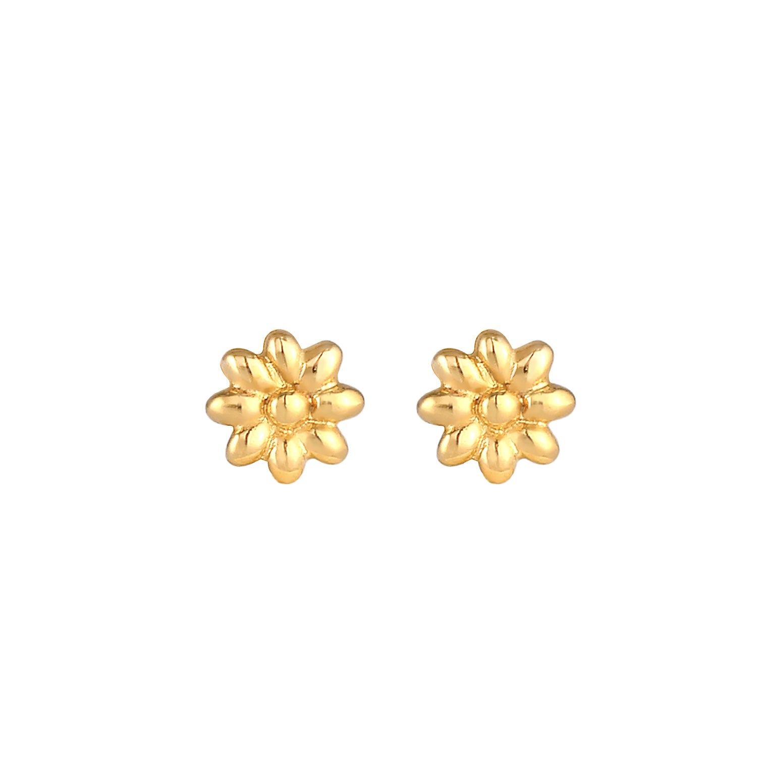 Gold - Elli | Ohrstecker Blume | 925 Sterling Silber vergoldet