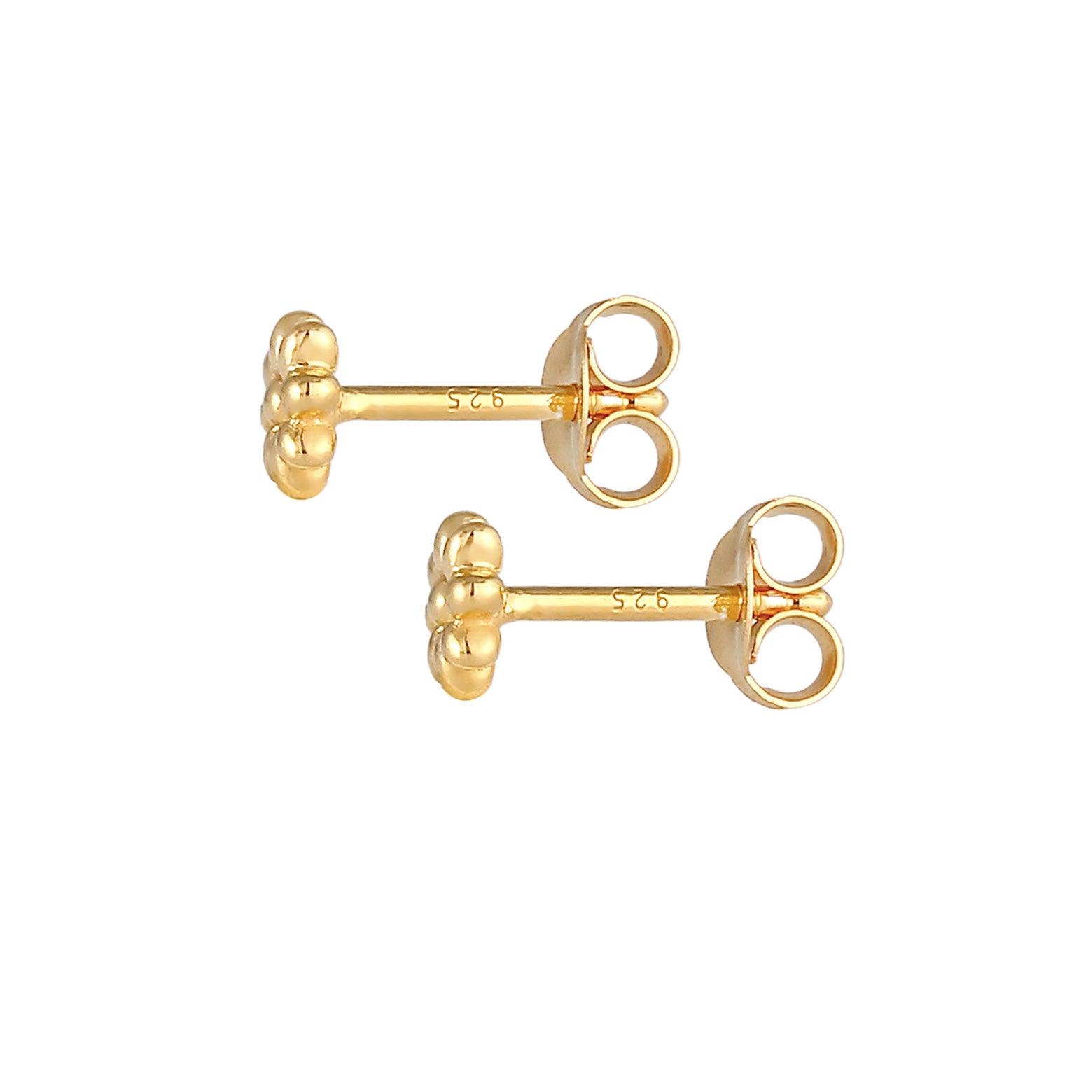 Gold - Elli | Ohrstecker Blume | 925 Sterling Silber vergoldet