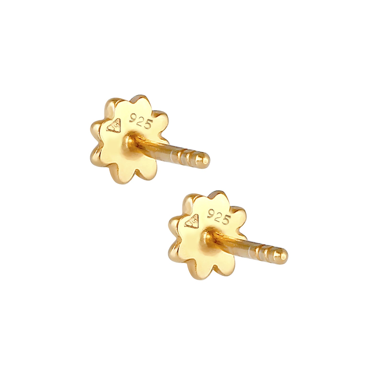 Gold - Elli | Ohrstecker Blume | 925 Sterling Silber vergoldet