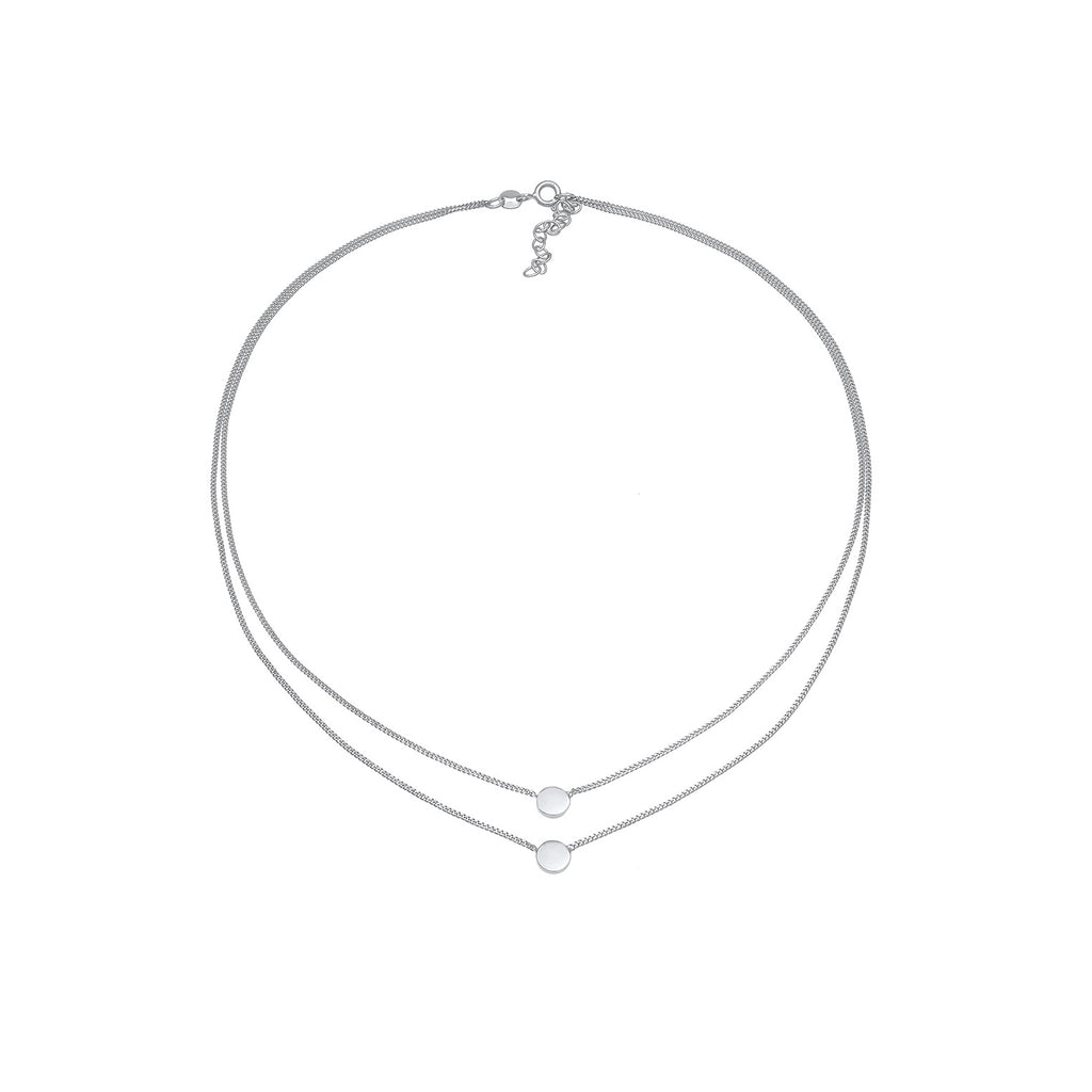 Silber - Elli | Choker Disc | 925er Sterling Silber