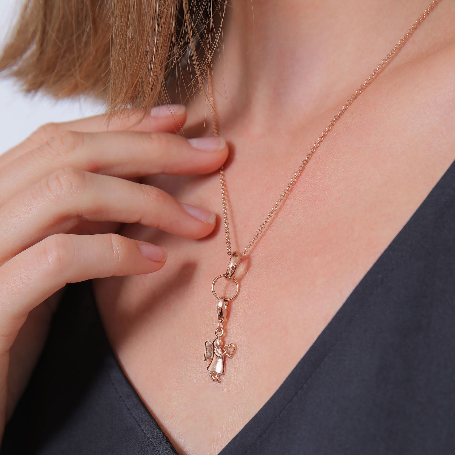 Roségold - Elli | Charm Engel | 925 Sterling Silber Rosegold