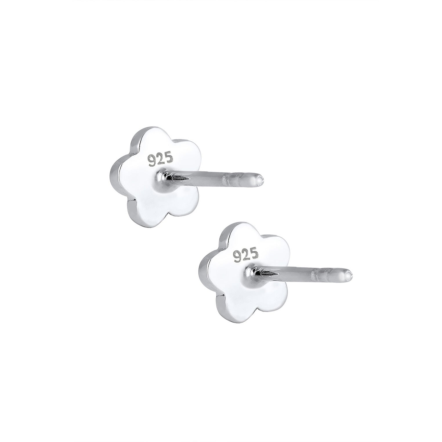 Weiß - Elli | Ohrstecker Blume | Kristall (Weiß) | 925er Sterling Silber