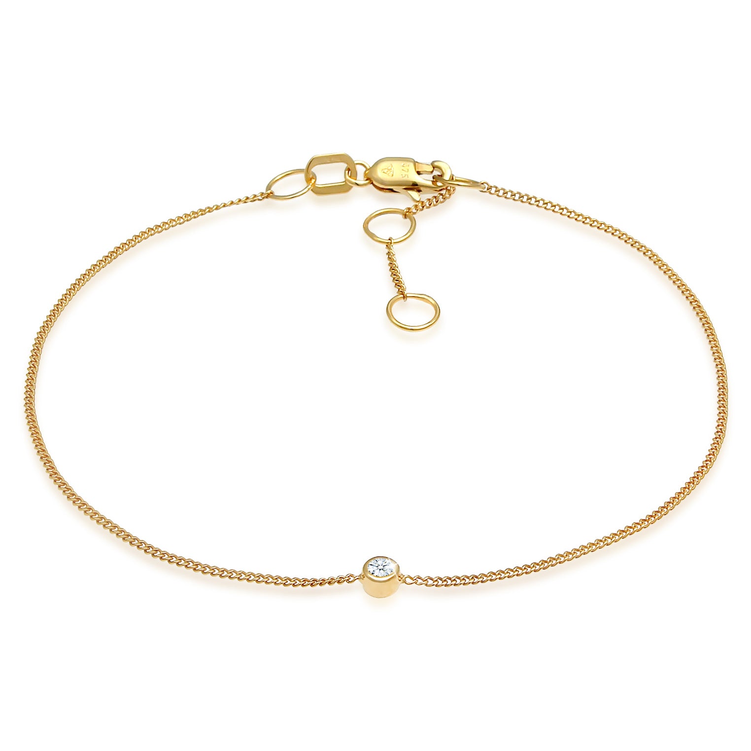 Gold - Elli DIAMONDS | Armband | Diamant ( Weiß, 0,03 ct ) | 375 Gelbgold