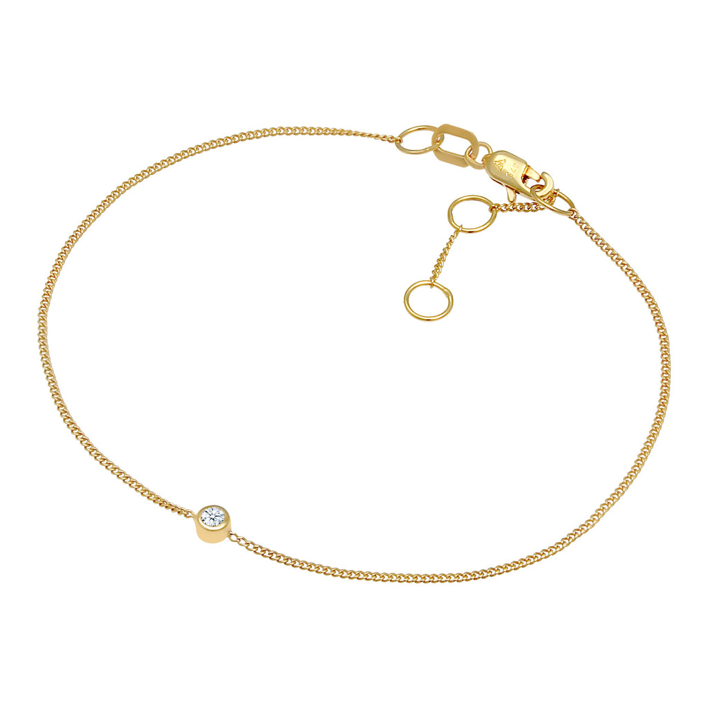 Gold - Elli DIAMONDS | Armband | Diamant ( Weiß, 0,03 ct ) | 375 Gelbgold
