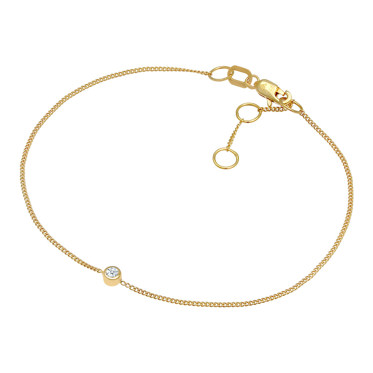 Gold - Elli DIAMONDS | Armband | Diamant ( Weiß, 0,03 ct ) | 375 Gelbgold