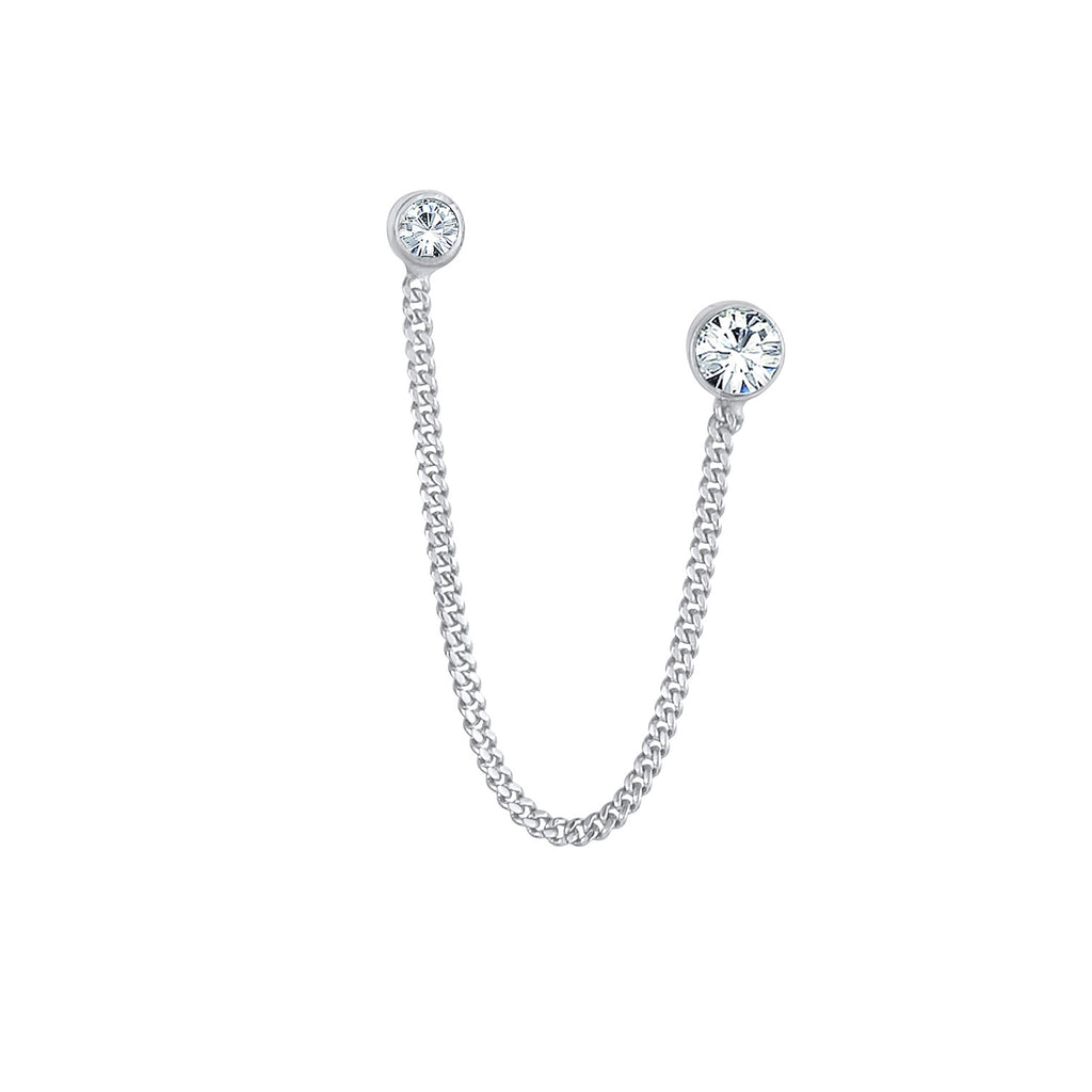 Silber - Elli | Ohrhänger| Mit Kristallen von Swarovski® (Weiß) | 925er Sterling Silber