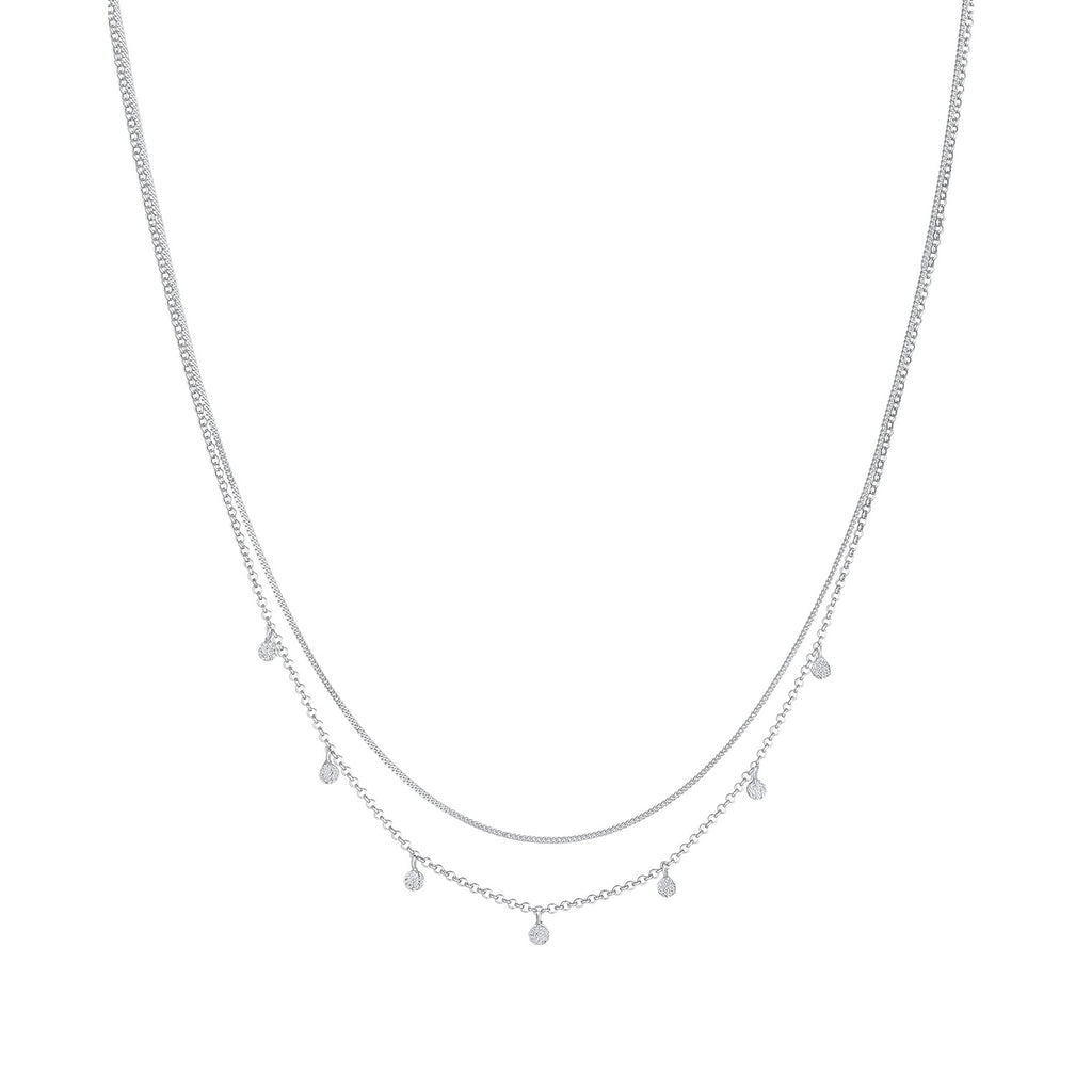Silber - Elli | Layer-Halskette Disc | 925er Sterling Silber