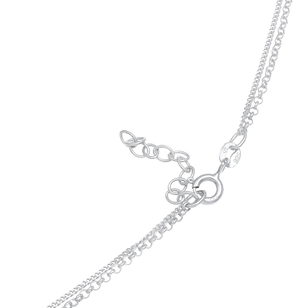 Silber - Elli | Layer-Halskette Disc | 925er Sterling Silber