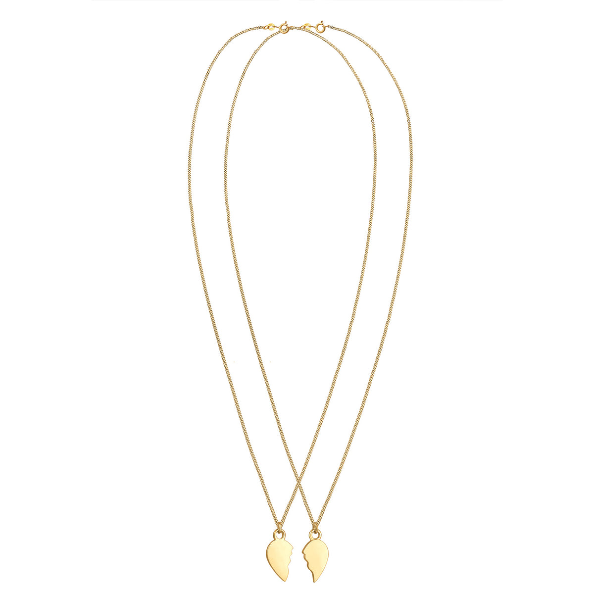Gold - Elli | Halskettenset Herz | 925 Sterling Silber vergoldet