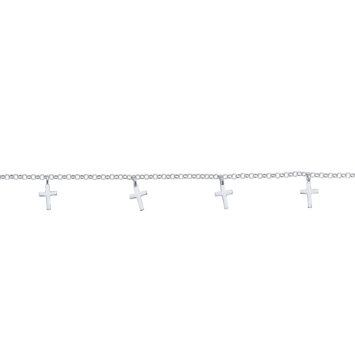 Silber - Elli | Choker Kreuz Anhänger | 925er Sterling Silber