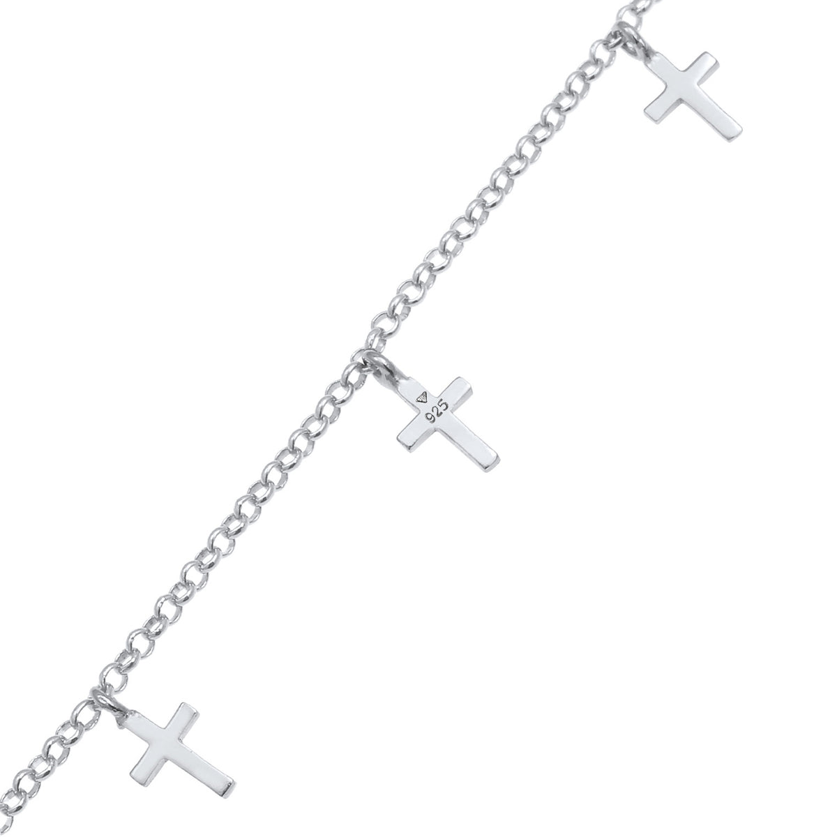 Silber - Elli | Choker Kreuz Anhänger | 925er Sterling Silber