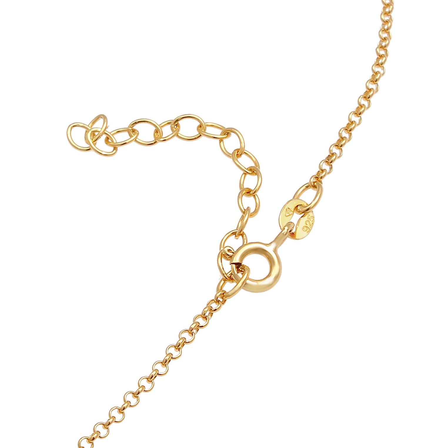 Gold - Elli | Choker Kreuz Anhänger | 925er Sterling Silber vergoldet