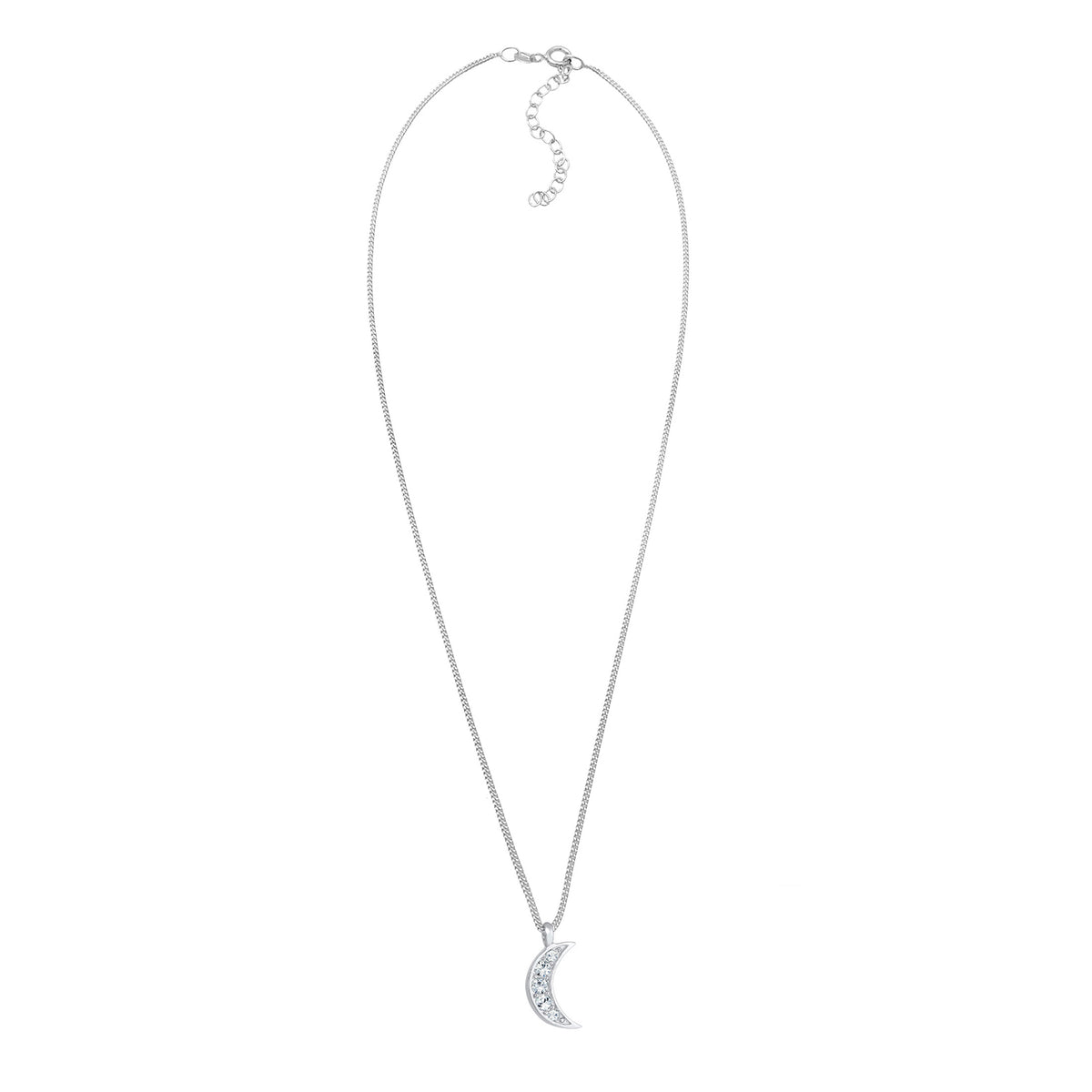 Silber - Elli | Halskette Astro | Mit Kristallen von Swarovski® (Weiß) | 925er Sterling Silber