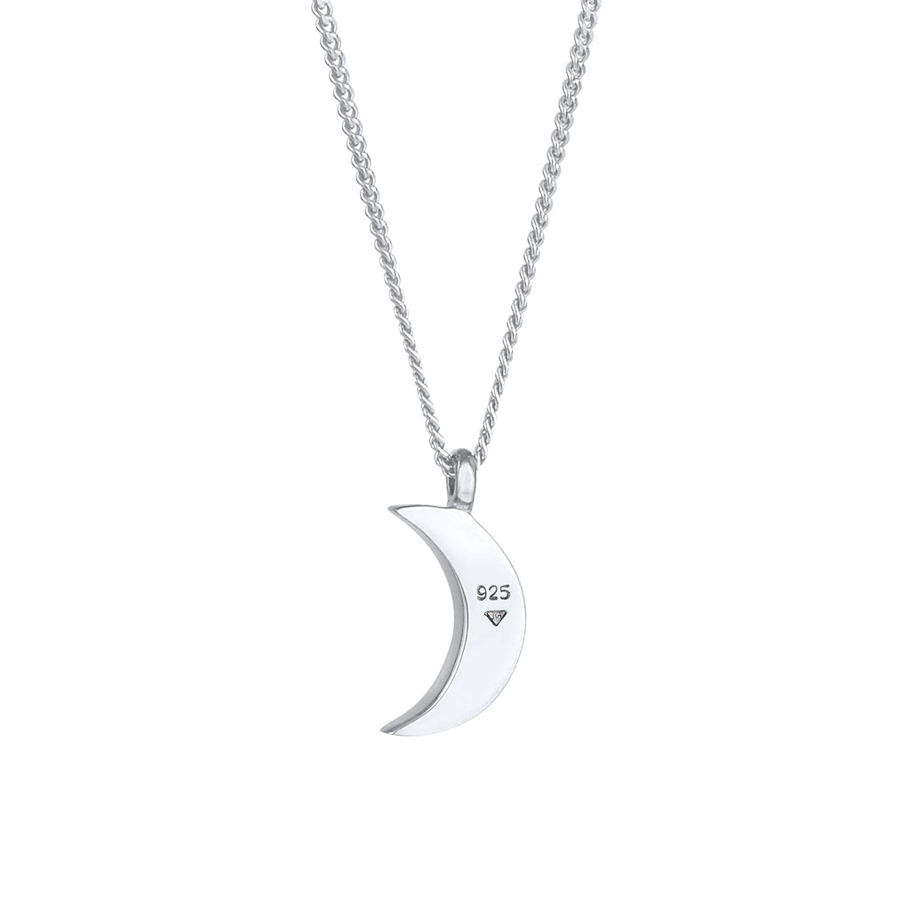 Silber - Elli | Halskette Astro | Mit Kristallen von Swarovski® (Weiß) | 925er Sterling Silber