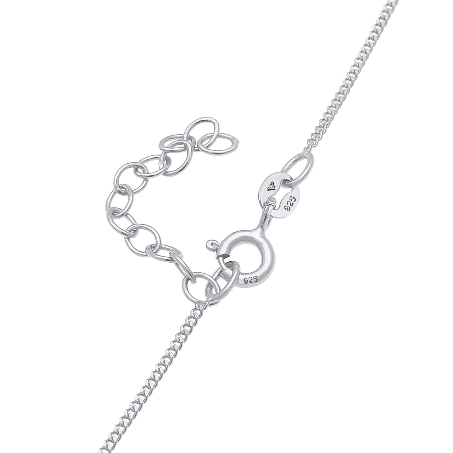 Silber - Elli | Halskette Astro | Kristall ( Weiß ) | 925er Sterling Silber