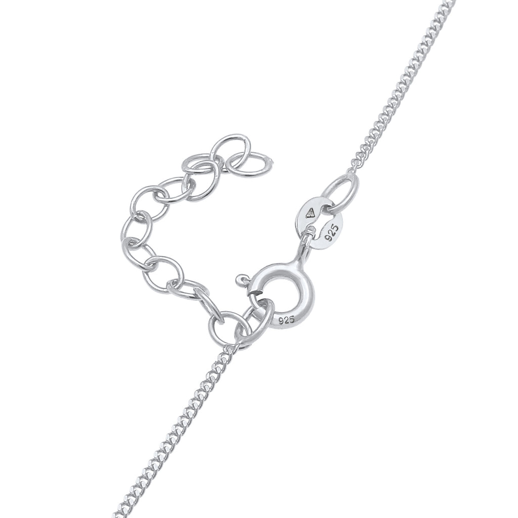 Silber - Elli | Halskette Astro | Mit Kristallen von Swarovski® (Weiß) | 925er Sterling Silber