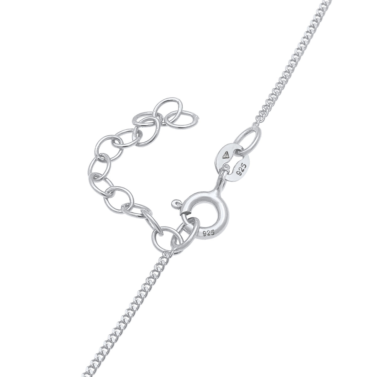 Silber - Elli | Halskette Astro | Mit Kristallen von Swarovski® (Weiß) | 925er Sterling Silber