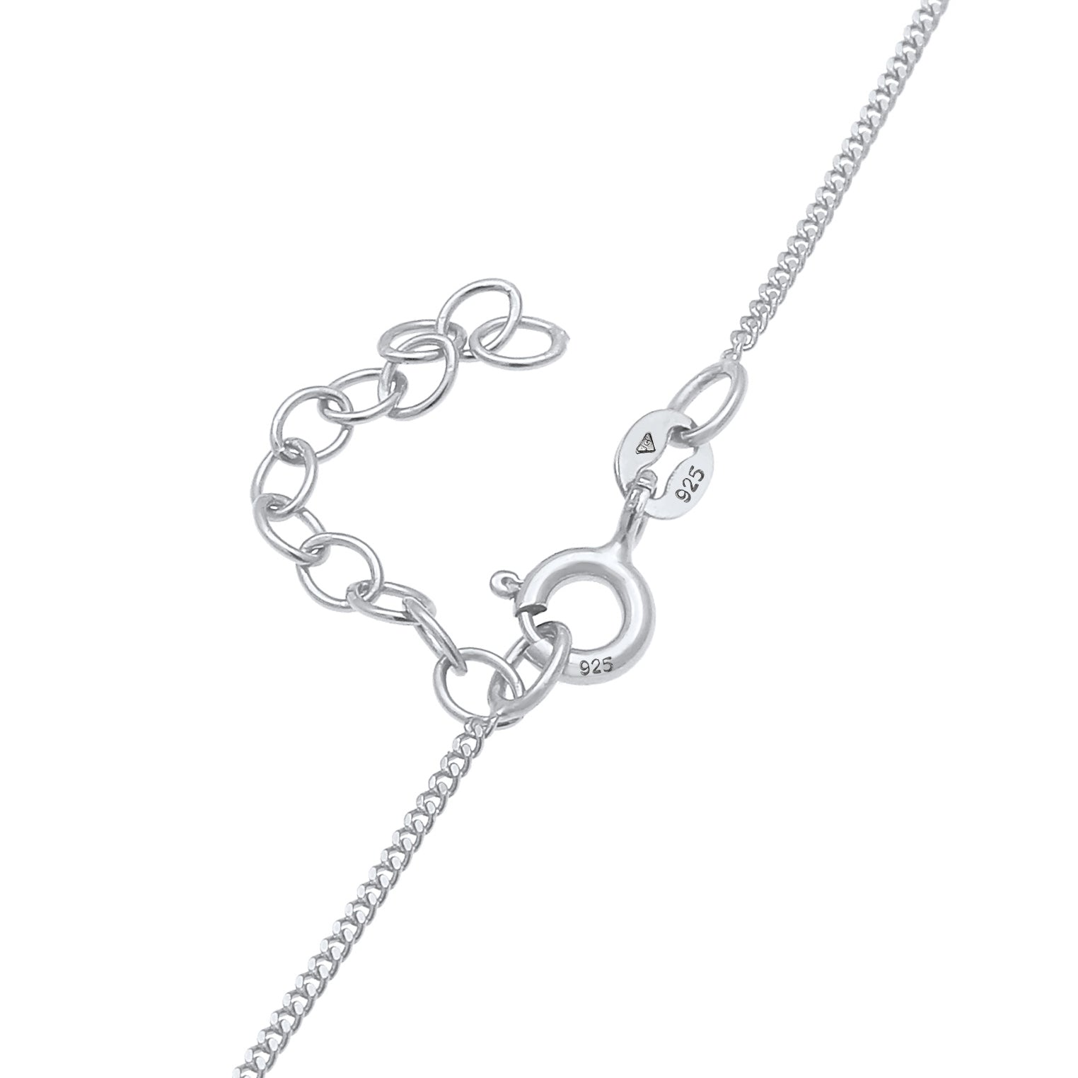 Silber - Elli | Halskette Astro | Mit Kristallen von Swarovski® (Weiß) | 925er Sterling Silber
