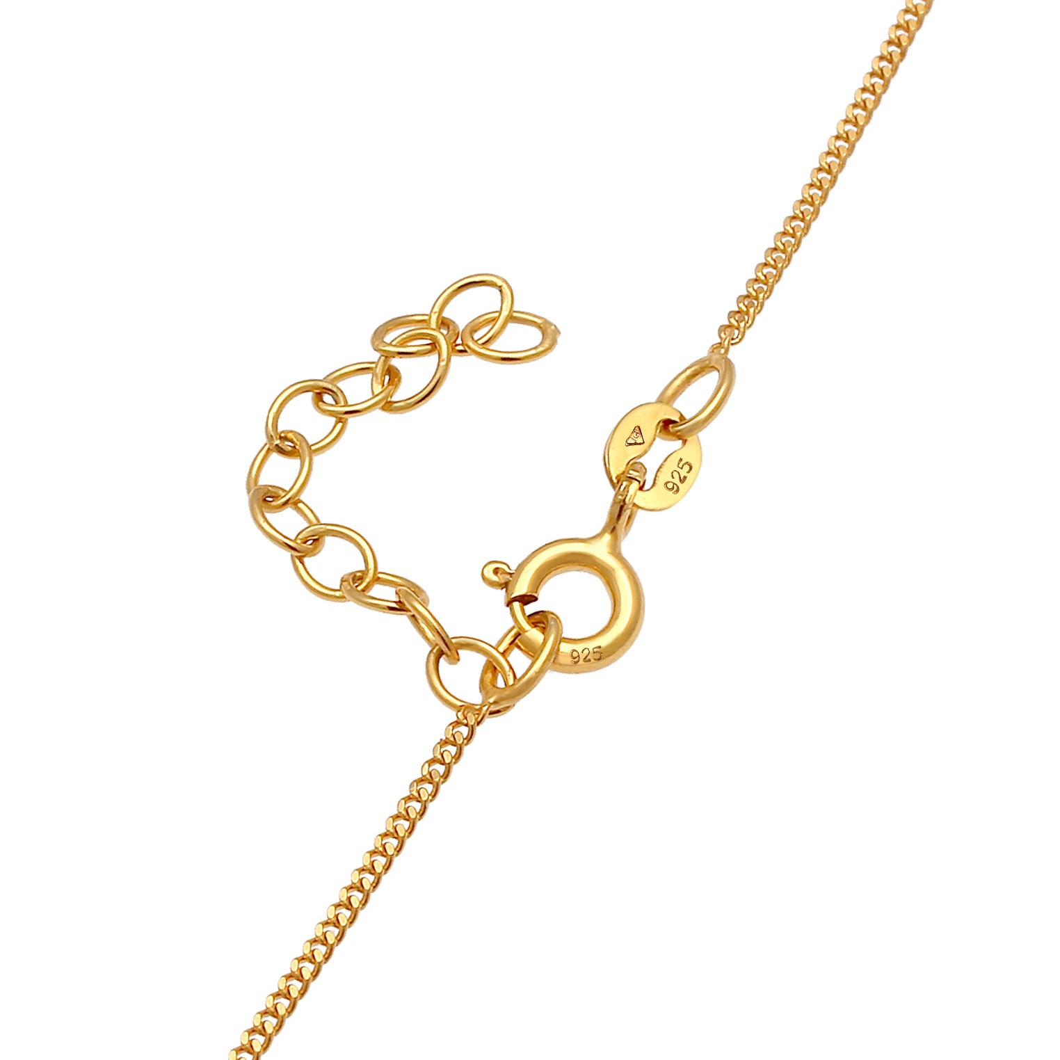 Gold - Elli | Halskette Astro | Mit Kristallen von Swarovski® (Weiß) | 925 Sterling Silber vergoldet