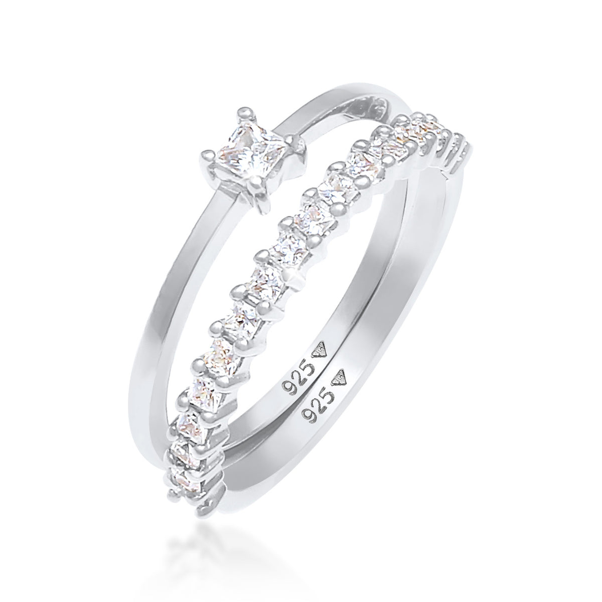 Silber - Elli | Ring | Zirkonia ( Weiß ) | 925er Sterling Silber