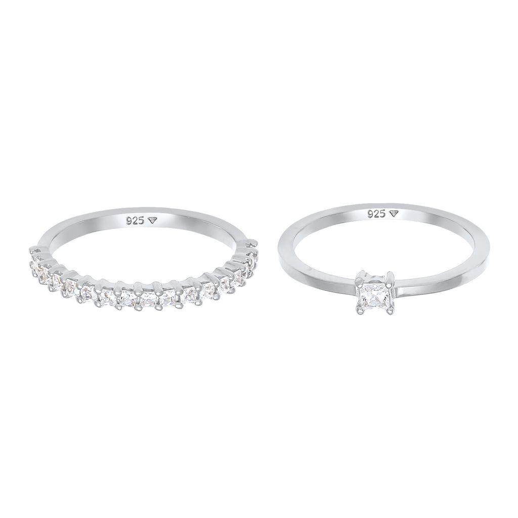 Silber - Elli | Ring | Zirkonia ( Weiß ) | 925er Sterling Silber