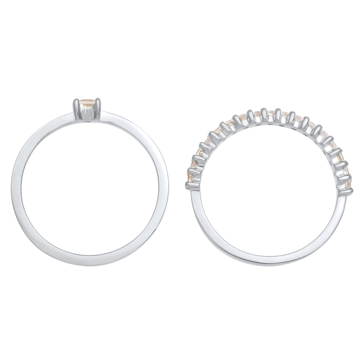 Silber - Elli | Ring | Zirkonia ( Weiß ) | 925er Sterling Silber