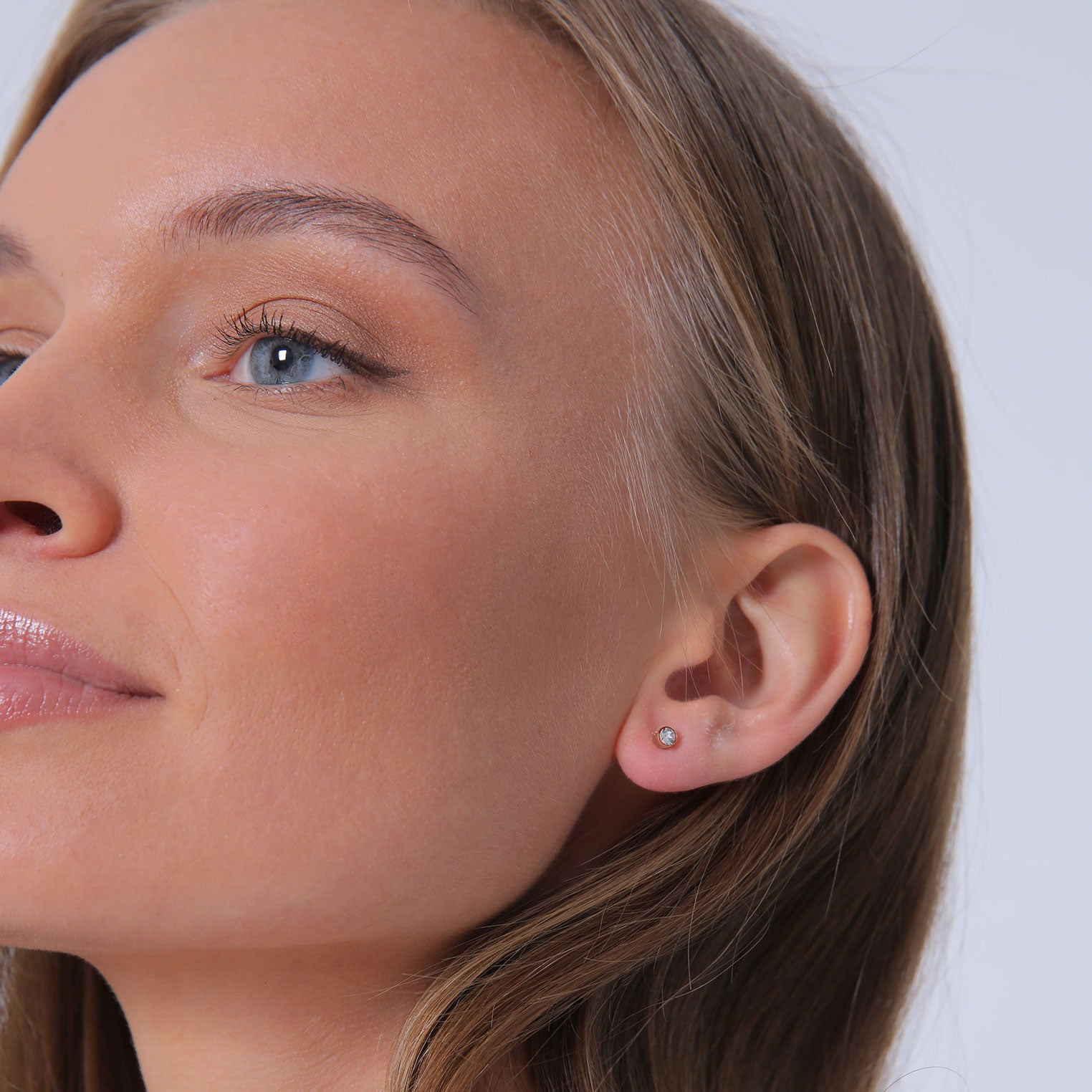 Roségold - Elli | Ohrstecker | Mit Kristallen von Swarovski® (Weiß) | 925 Sterling Silber Rosegold
