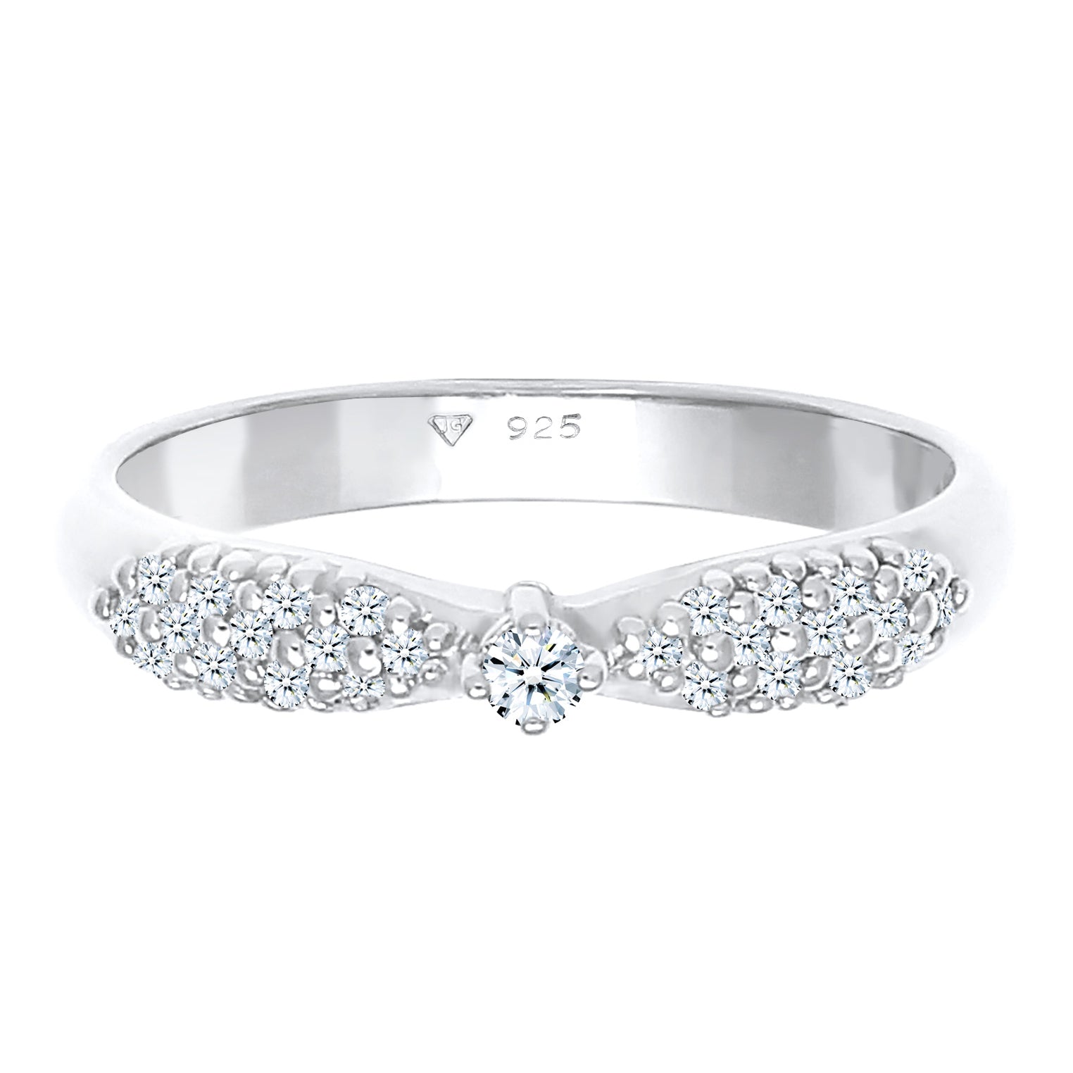 Silber - Elli DIAMONDS | Ring | Diamant ( Weiß, 0,16 ct ) | 925er Sterling Silber