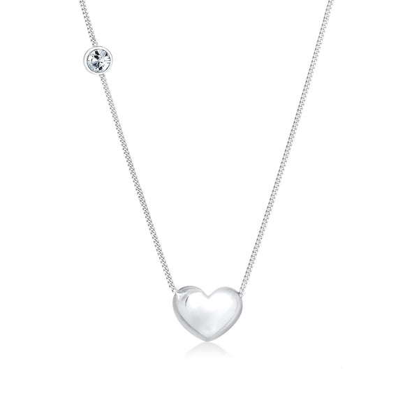 ( Elli Jewelry heart ) Crystal | necklace White –