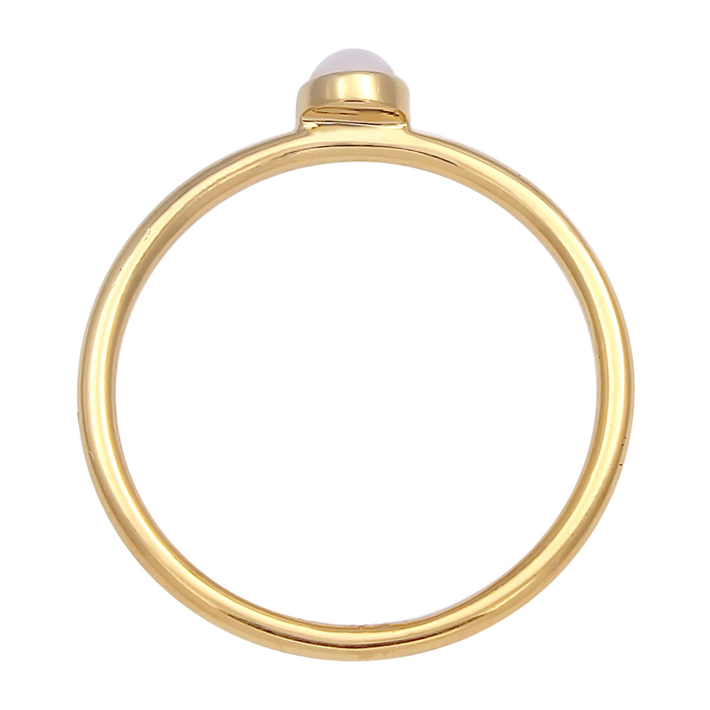 Gold - Elli | Ring | Pink Opal) | 925 Sterling Silber vergoldet