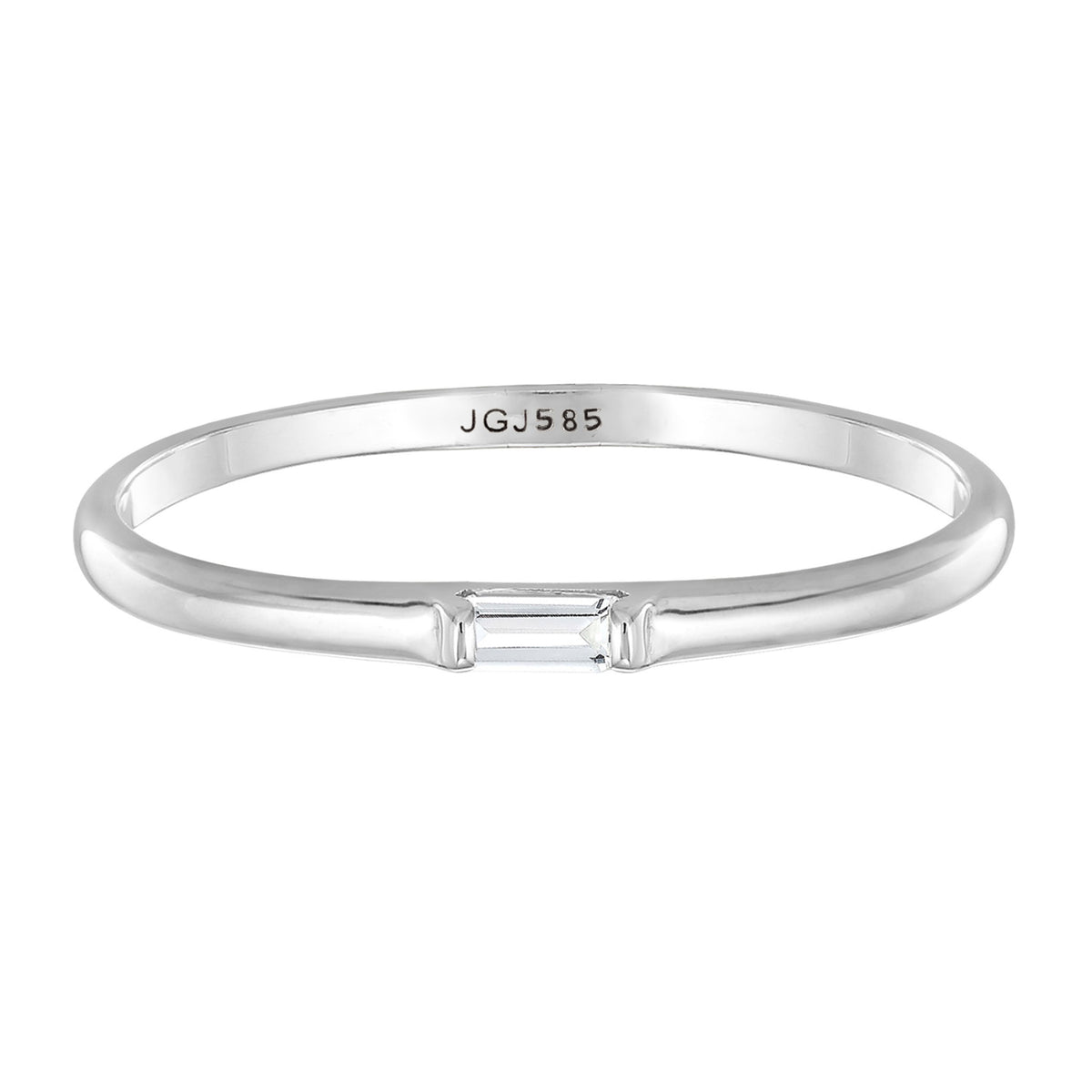 Weiß - Elli PREMIUM | Verlobungsring | Topas ( Weiß ) | 585 Weißgold