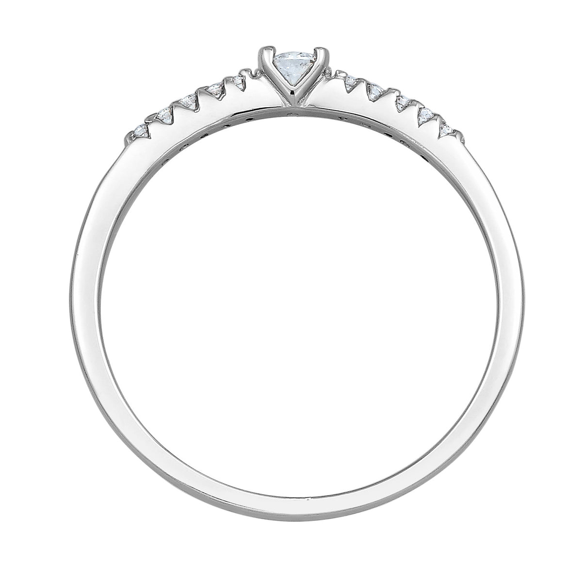 Weiß - Elli DIAMONDS | Verlobungsring | Diamant ( Weiß, 0,11 ct ) | 585 Weißgold