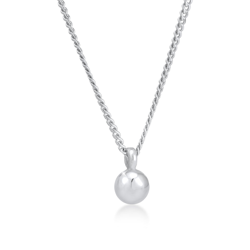 Silber - Elli | Halskette Kugel | 925er Sterling Silber