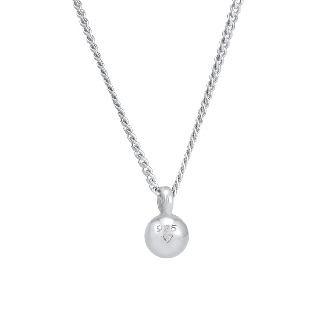 Silber - Elli | Halskette Kugel | 925er Sterling Silber