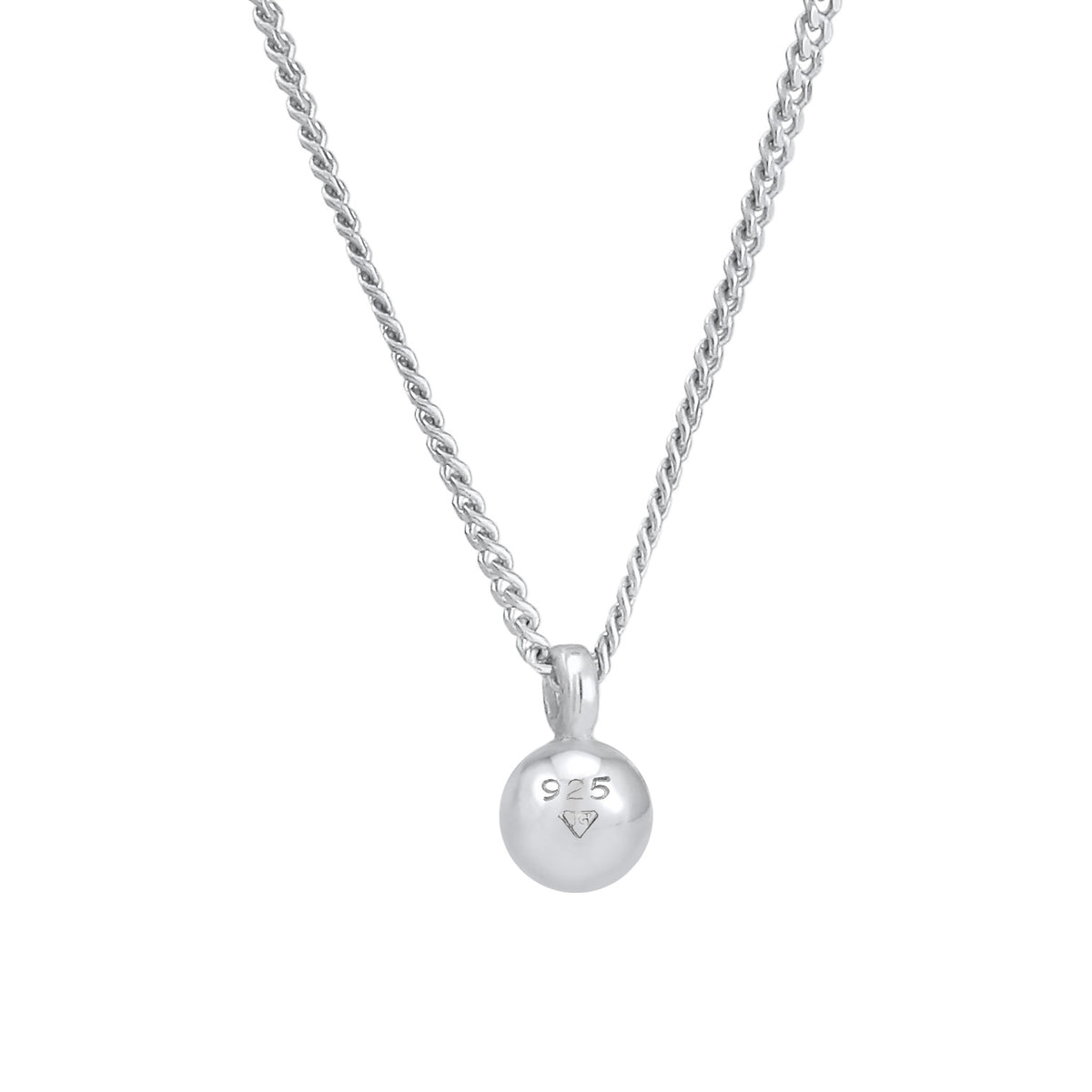 Silber - Elli | Halskette Kugel | 925er Sterling Silber