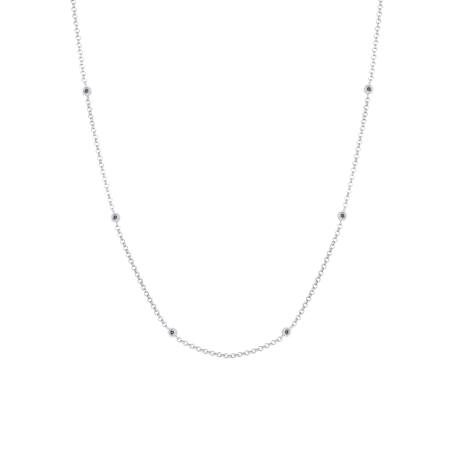 Silber - Elli | Halskette | Mit Kristallen von Swarovski® (Schwarz) | 925er Sterling Silber