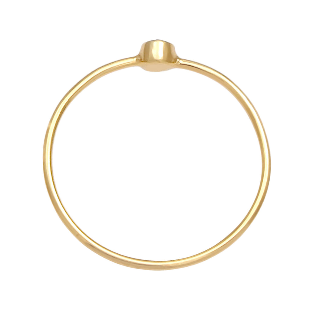 Gold - Elli | Ring | Kristall ( Schwarz ) | 925 Sterling Silber vergoldet