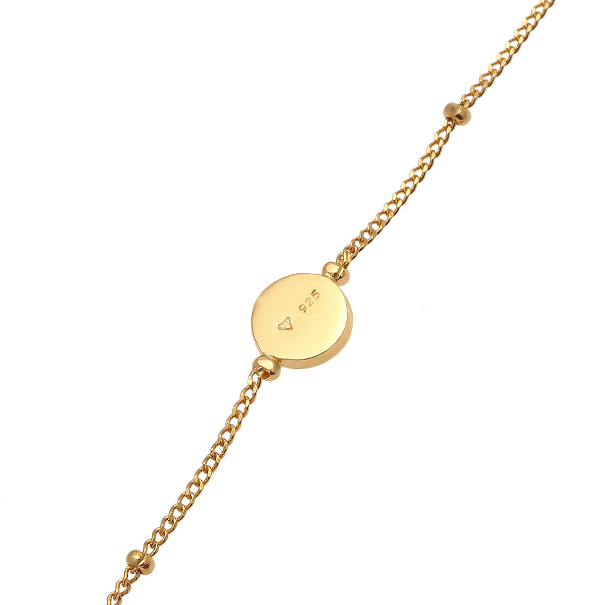 Gold - Elli | Kugel-Armband Kugel | Opal ( Weiß ) | 925 Sterling Silber vergoldet