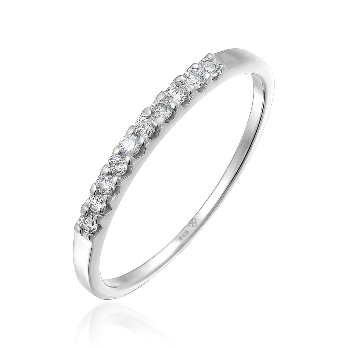 Weiß - Elli DIAMONDS | Verlobungsring | Diamant ( Weiß, 0,15 ct ) | 585 Weißgold