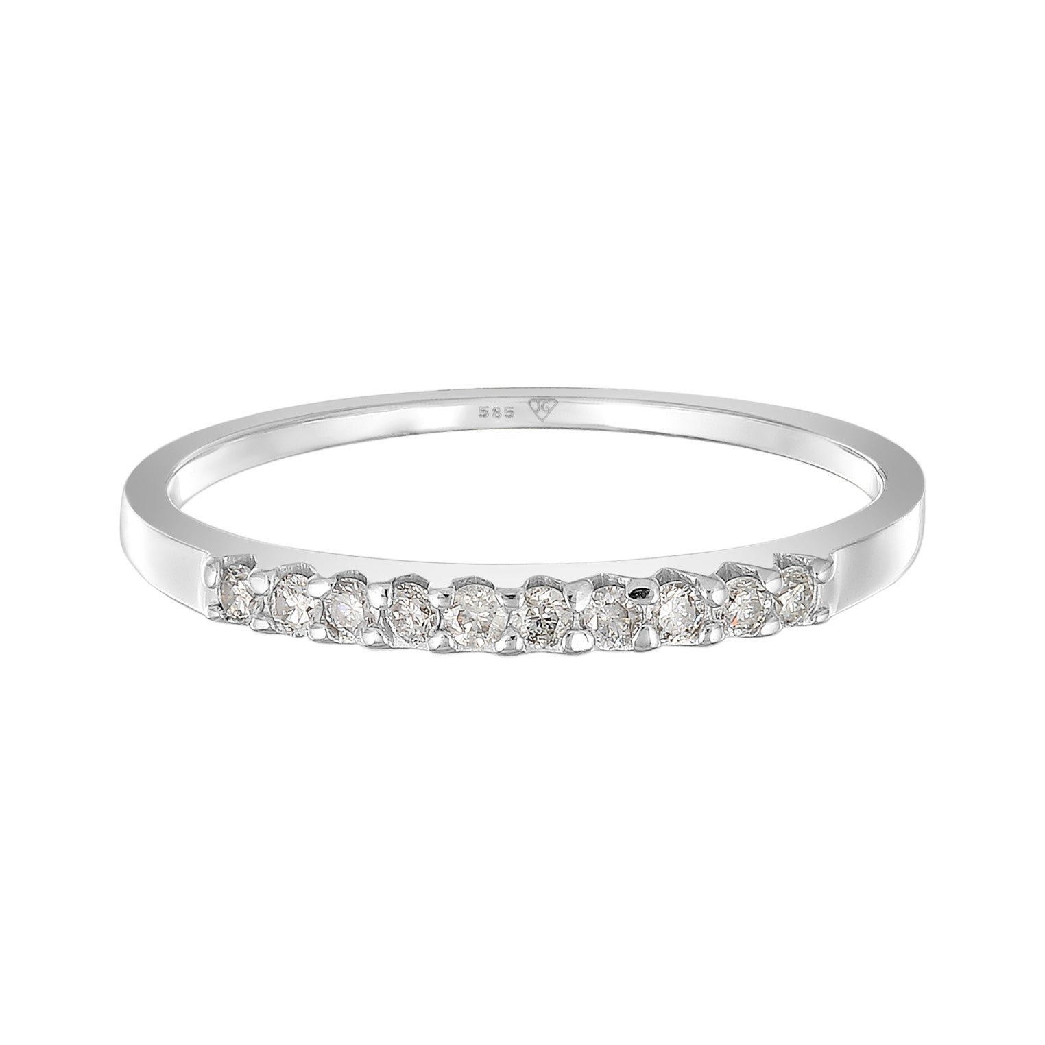 Weiß - Elli DIAMONDS | Verlobungsring | Diamant ( Weiß, 0,15 ct ) | 585 Weißgold