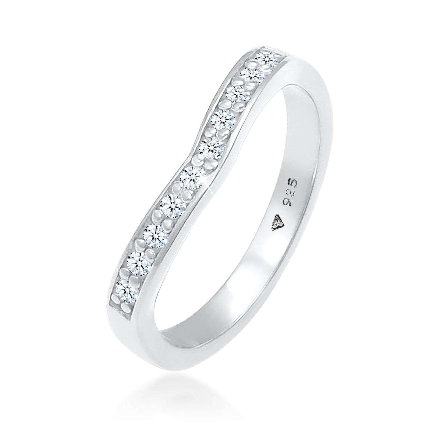 Silber - Elli DIAMONDS | Ring | Diamant ( Weiß, 0,15 ct ) | 925er Sterling Silber