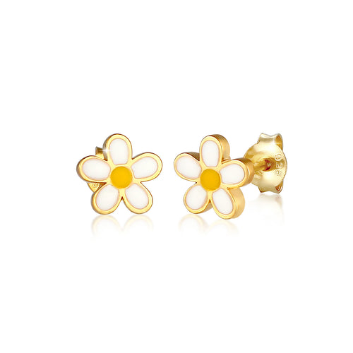 Gold - Elli | Ohrring Blume | 925 Sterling Silber vergoldet