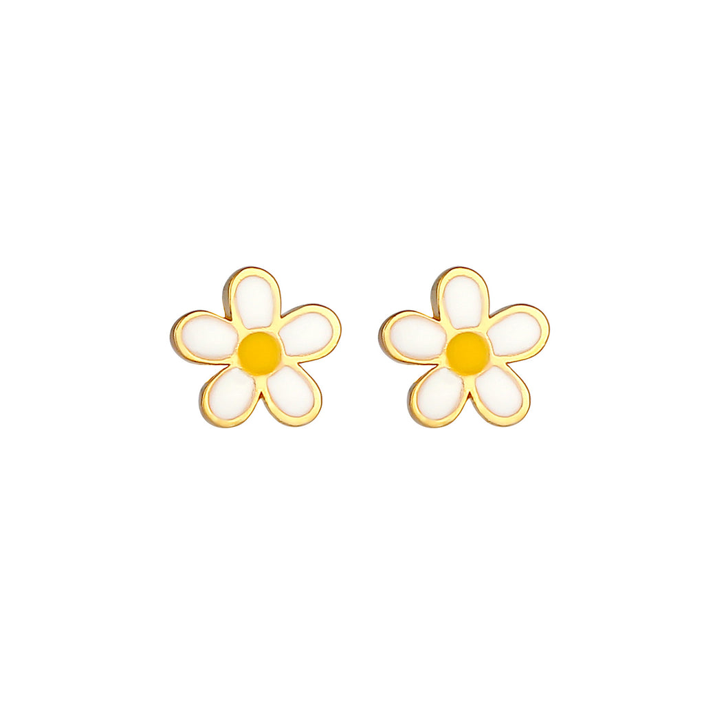 Gold - Elli | Ohrring Blume | 925 Sterling Silber vergoldet