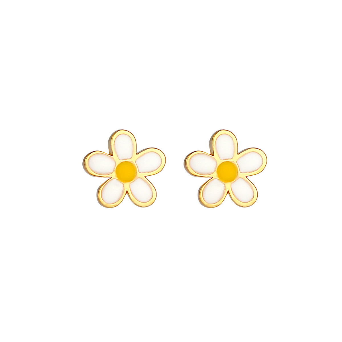 Gold - Elli | Ohrring Blume | 925 Sterling Silber vergoldet