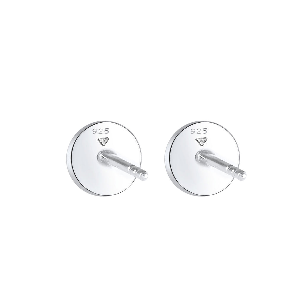 Silber - Elli | Ohrring Geo | Kristall ( Rosa ) | 925er Sterling Silber